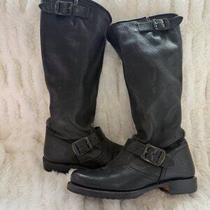 Frye Veronica Tall Slouch Boots, Size 6, Black